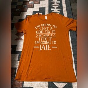Women orange t-shirt